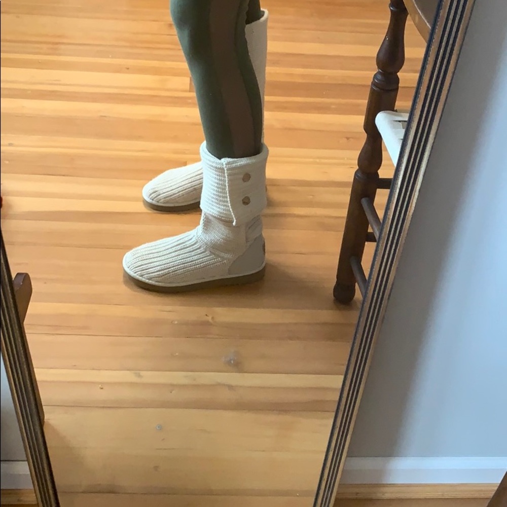 Ugg Tall Cardy Button Boot in Sand - Picture 7 of 10